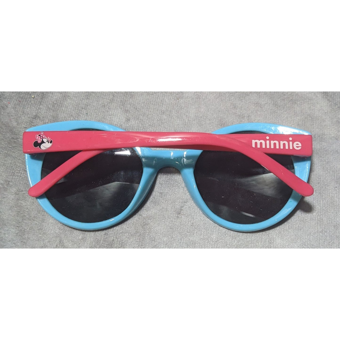 Kids Minnie Mouse Blue And Pink Polka Dot Sunglasses