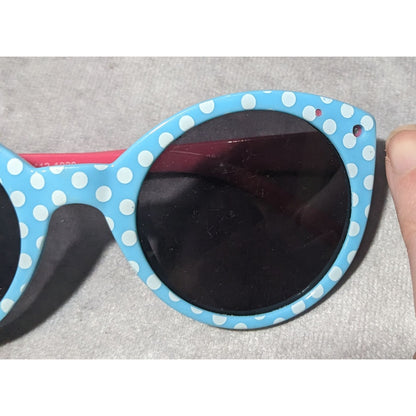 Kids Minnie Mouse Blue And Pink Polka Dot Sunglasses