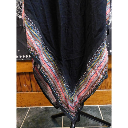 Merona Asymmetrical Beach Dress With Bohemian Print Edges