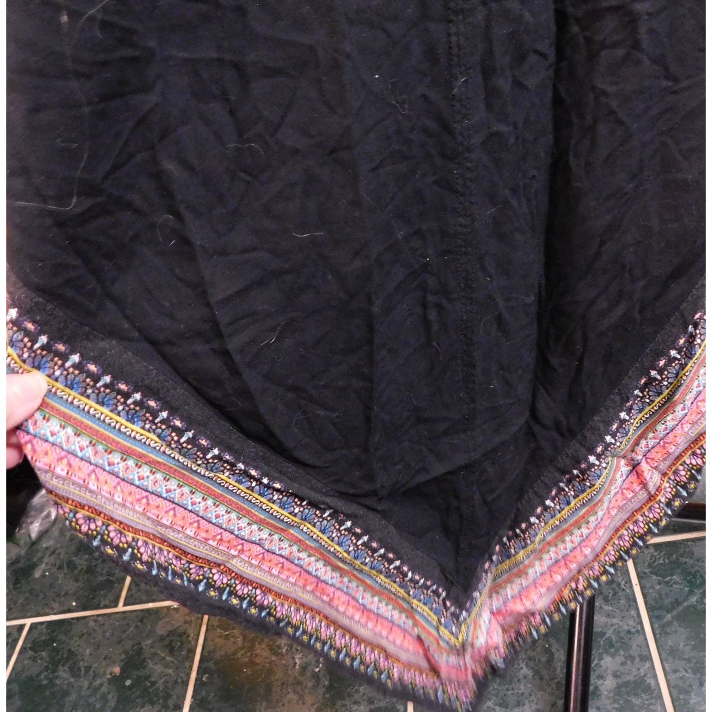 Merona Asymmetrical Beach Dress With Bohemian Print Edges