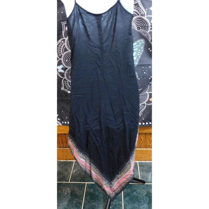 Merona Asymmetrical Beach Dress With Bohemian Print Edges