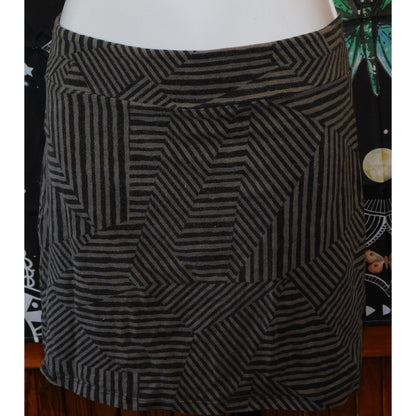 Xhilaration Gothic Black And Grey Geometric Mini Skirt