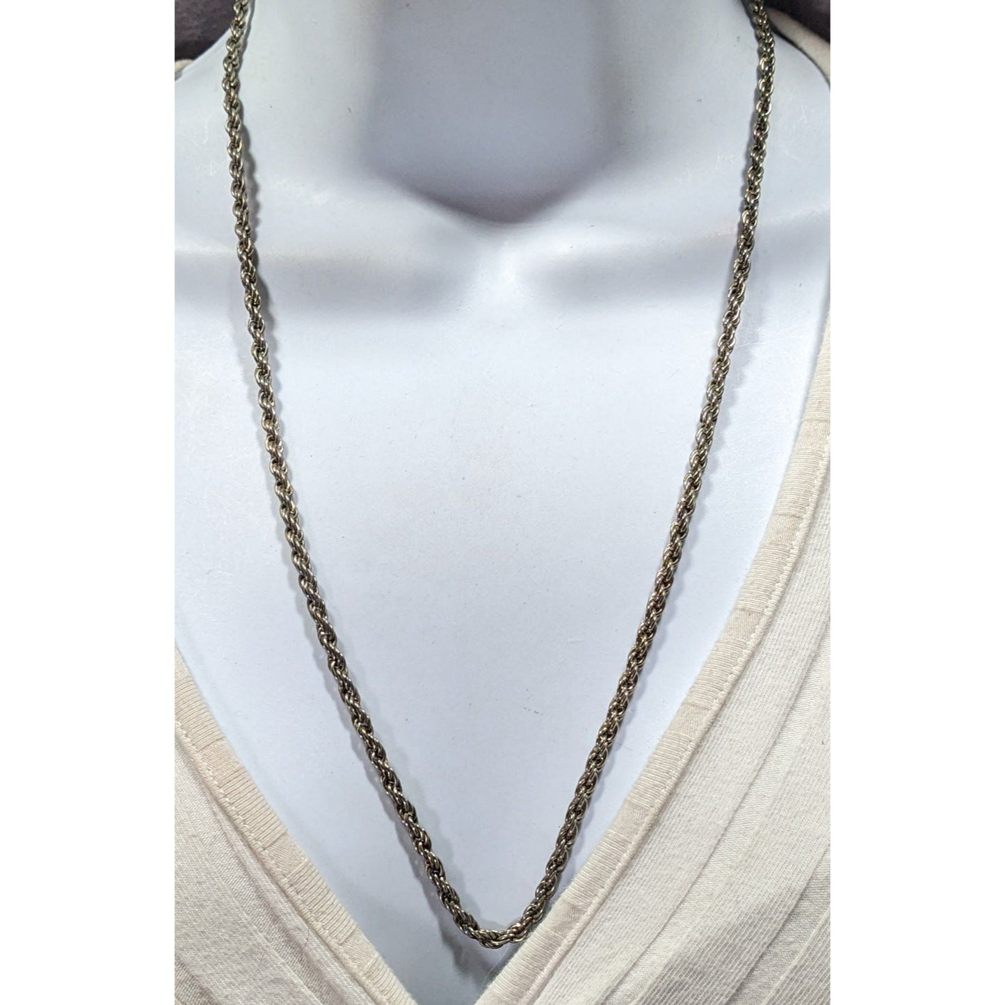 Classic Casual Silver Tone Wheat Chain Necklace