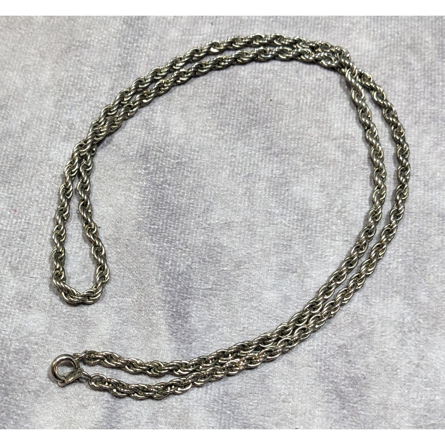Classic Casual Silver Tone Wheat Chain Necklace