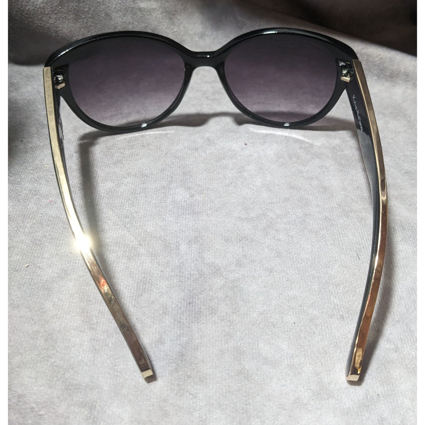 Kay by Kay Unger Black And Gold Sunglasses