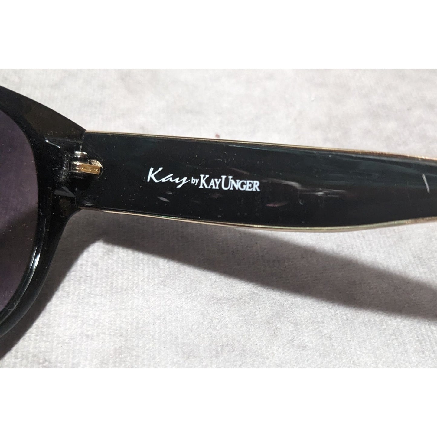 Kay by Kay Unger Black And Gold Sunglasses