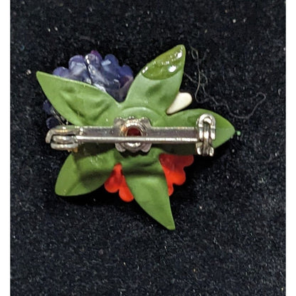 Vintage Celluloid Mini Floral Bunch Brooch