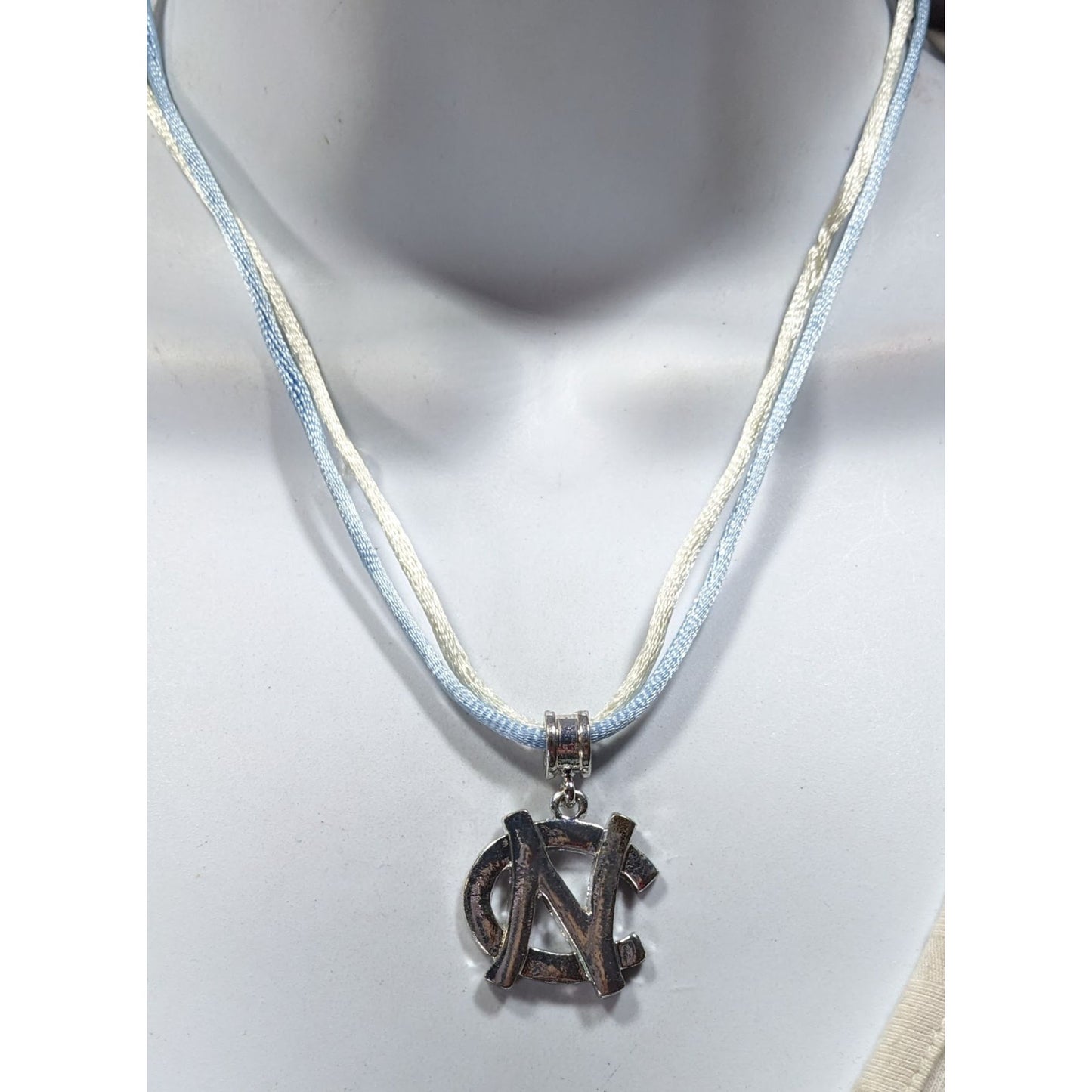 North Carolina State Blue And Silver Tone Pendant Necklace