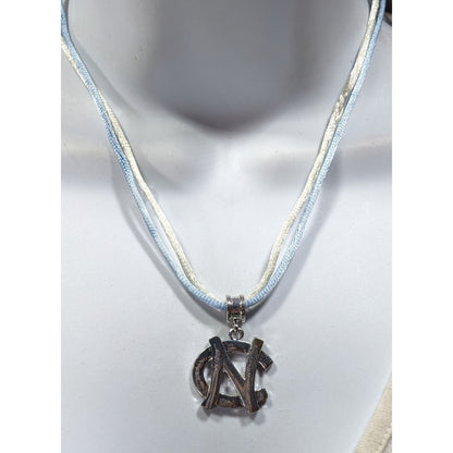 North Carolina State Blue And Silver Tone Pendant Necklace