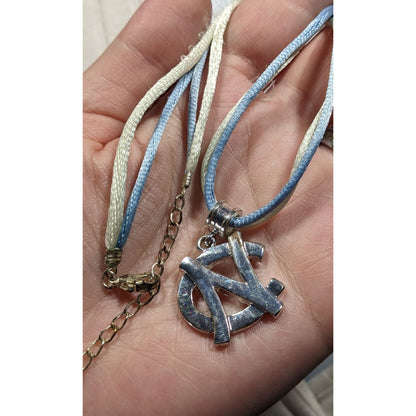 North Carolina State Blue And Silver Tone Pendant Necklace