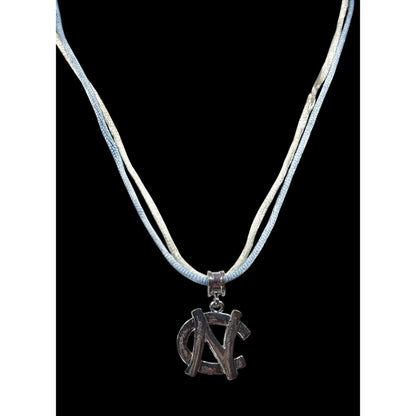 North Carolina State Blue And Silver Tone Pendant Necklace