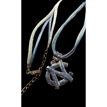 North Carolina State Blue And Silver Tone Pendant Necklace