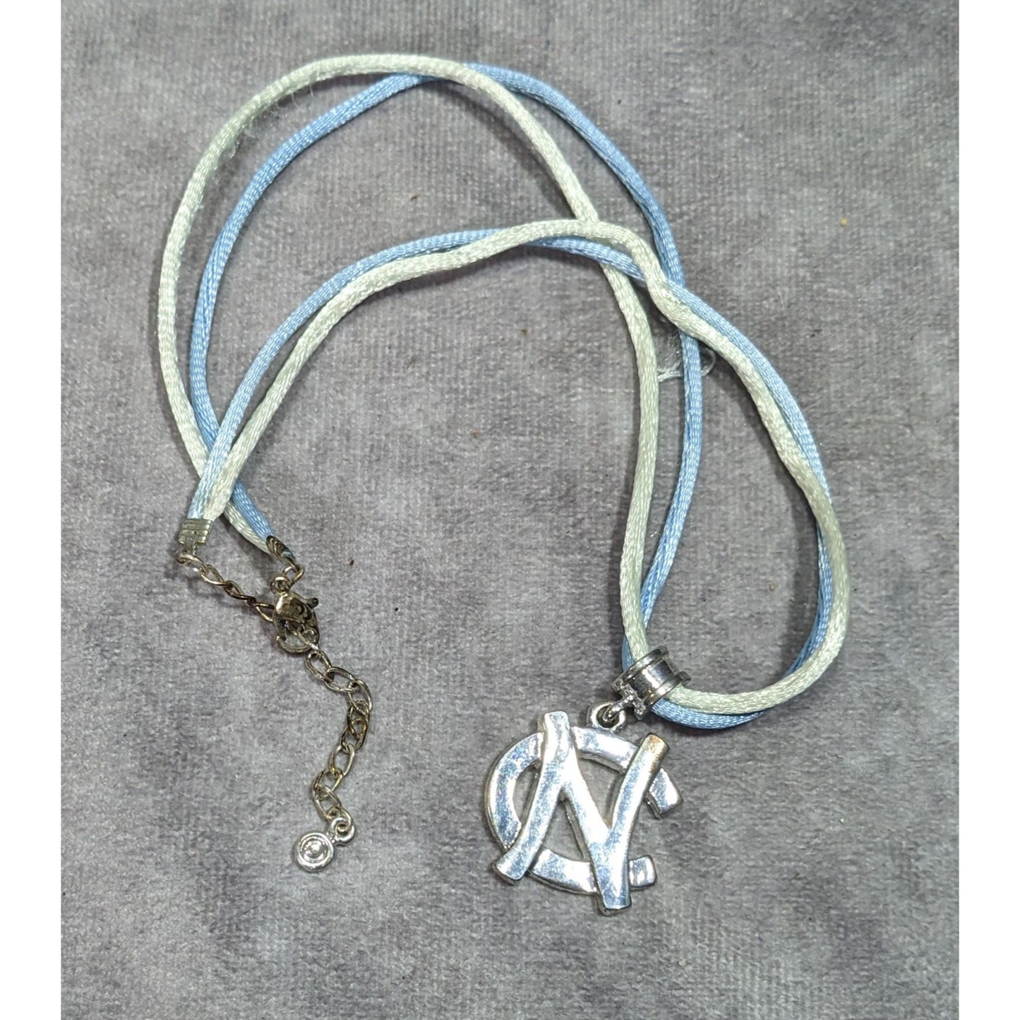 North Carolina State Blue And Silver Tone Pendant Necklace