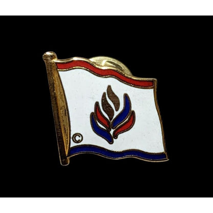 GWI Corporation Flame Flag Enamel Lapel Pin