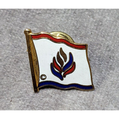 GWI Corporation Flame Flag Enamel Lapel Pin