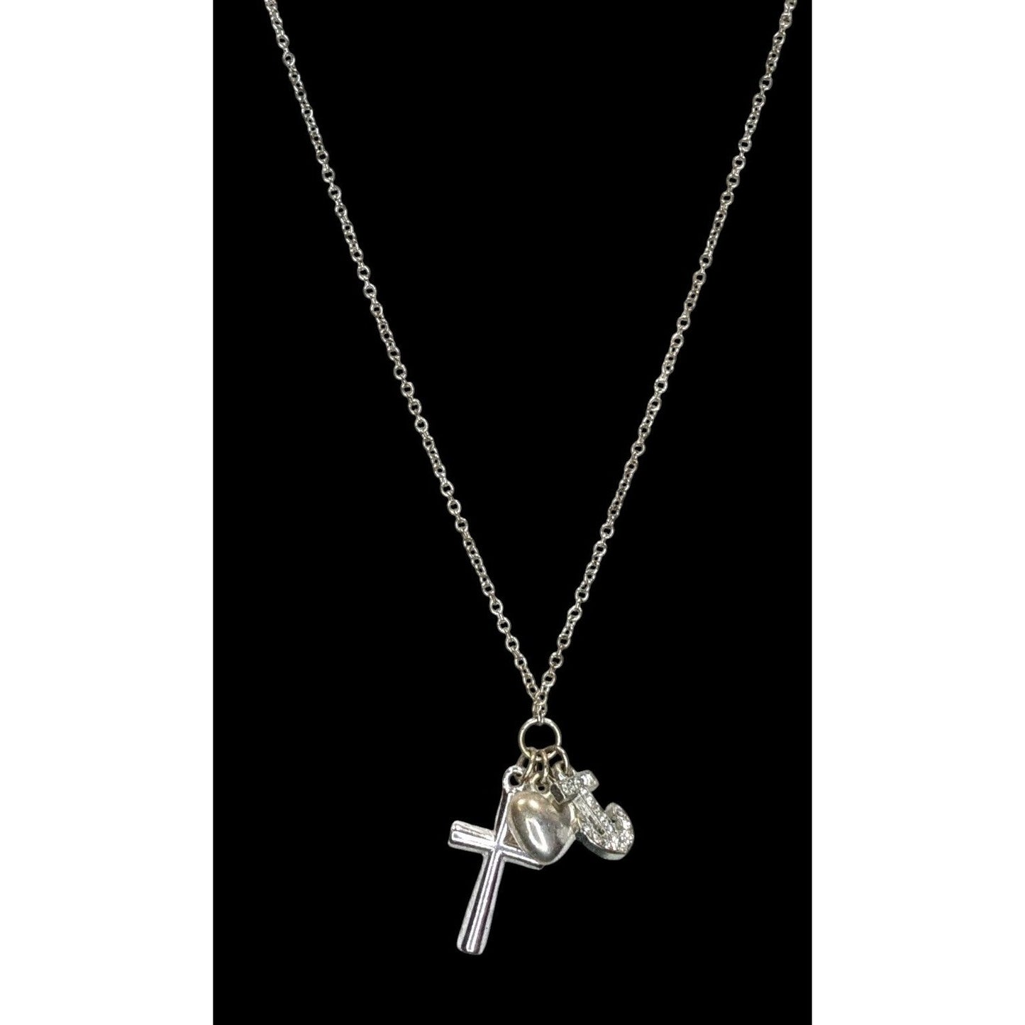 Religious Nautical Y2K Cluster Charm Pendant Necklace