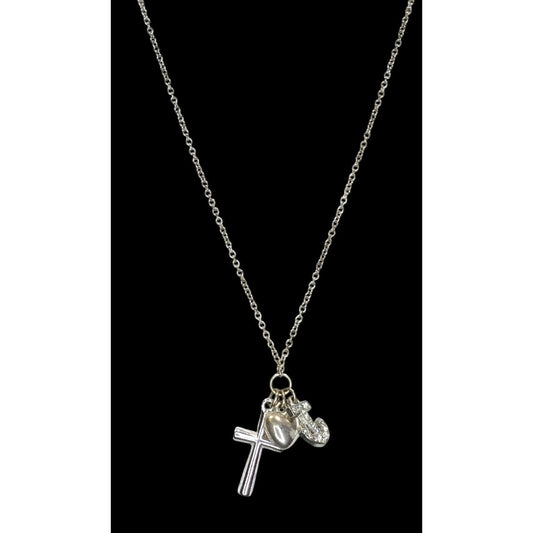 Religious Nautical Y2K Cluster Charm Pendant Necklace