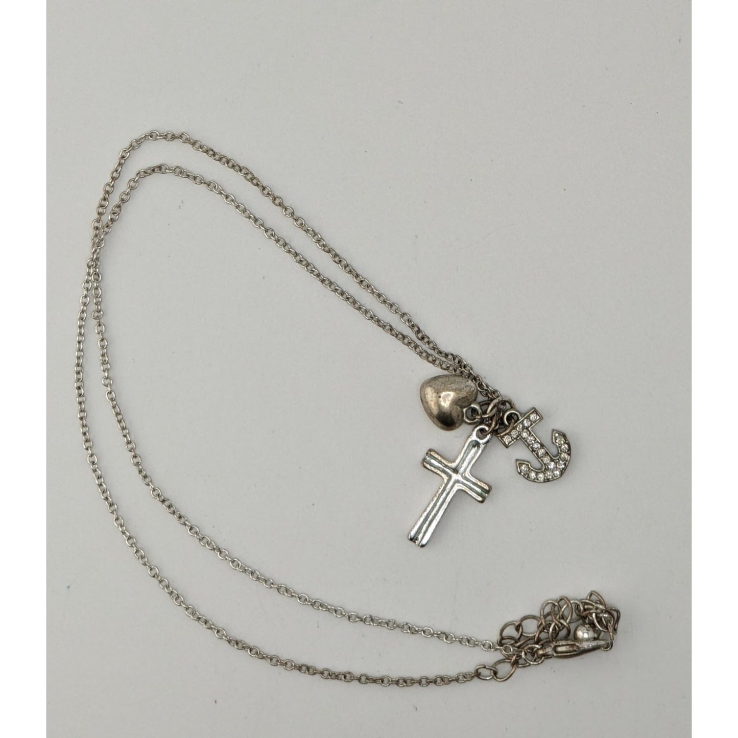 Religious Nautical Y2K Cluster Charm Pendant Necklace