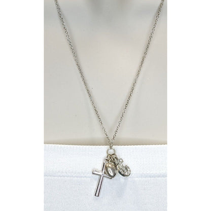 Religious Nautical Y2K Cluster Charm Pendant Necklace