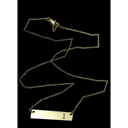 Simple Elegant Letter L Initial Gold Tone Pendant Necklace