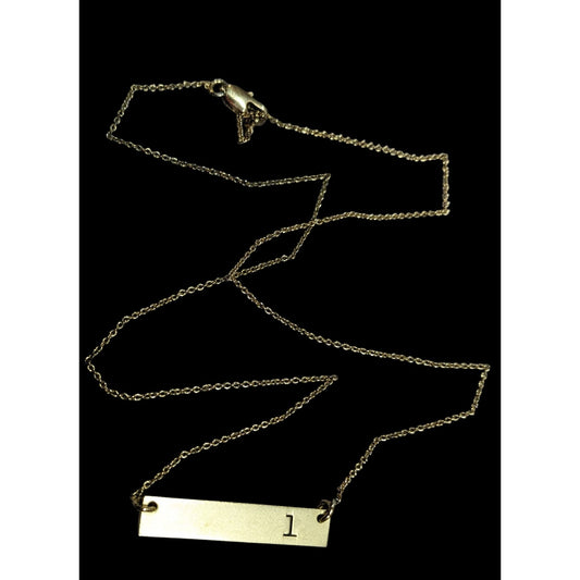 Simple Elegant Letter L Initial Gold Tone Pendant Necklace