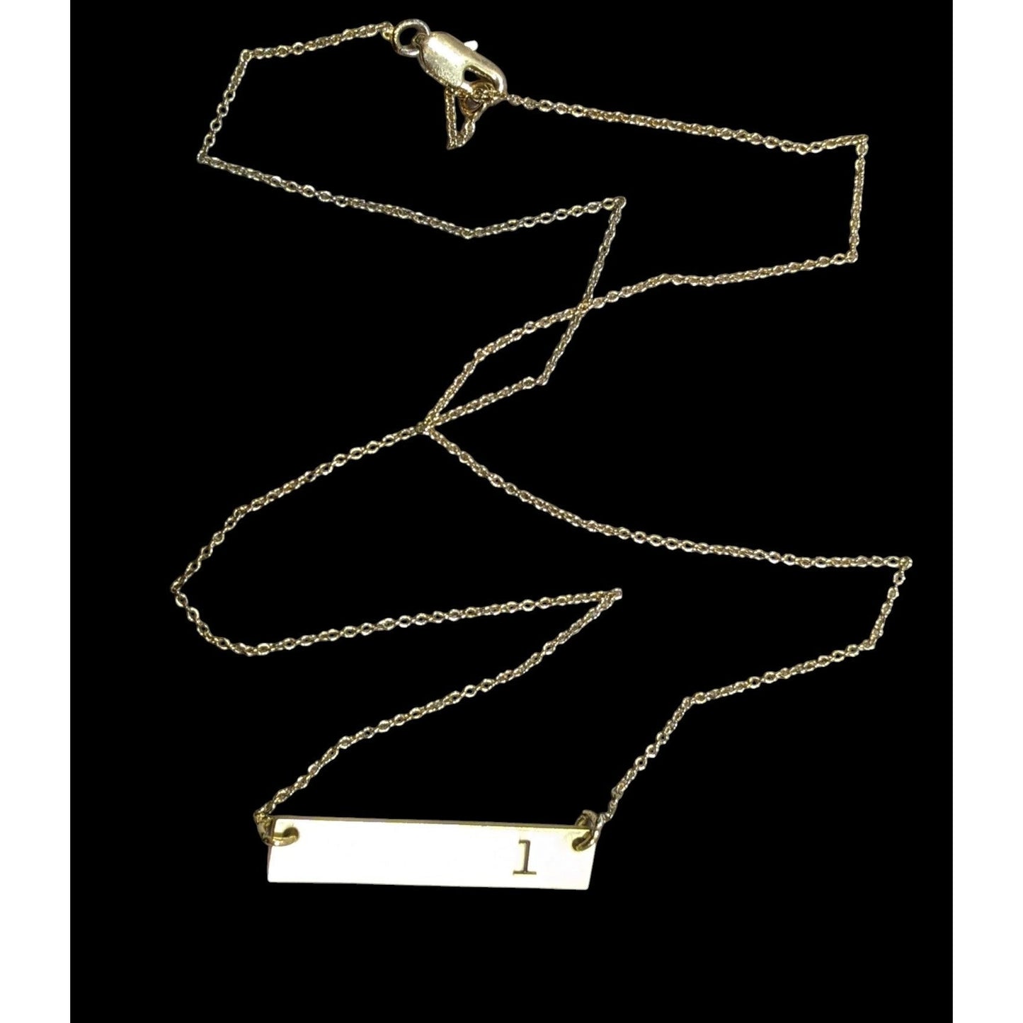 Simple Elegant Letter L Initial Gold Tone Pendant Necklace