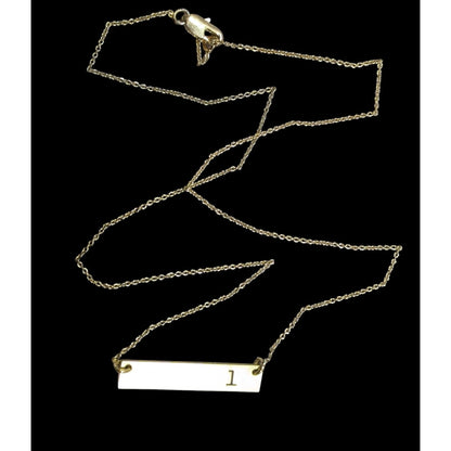 Simple Elegant Letter L Initial Gold Tone Pendant Necklace