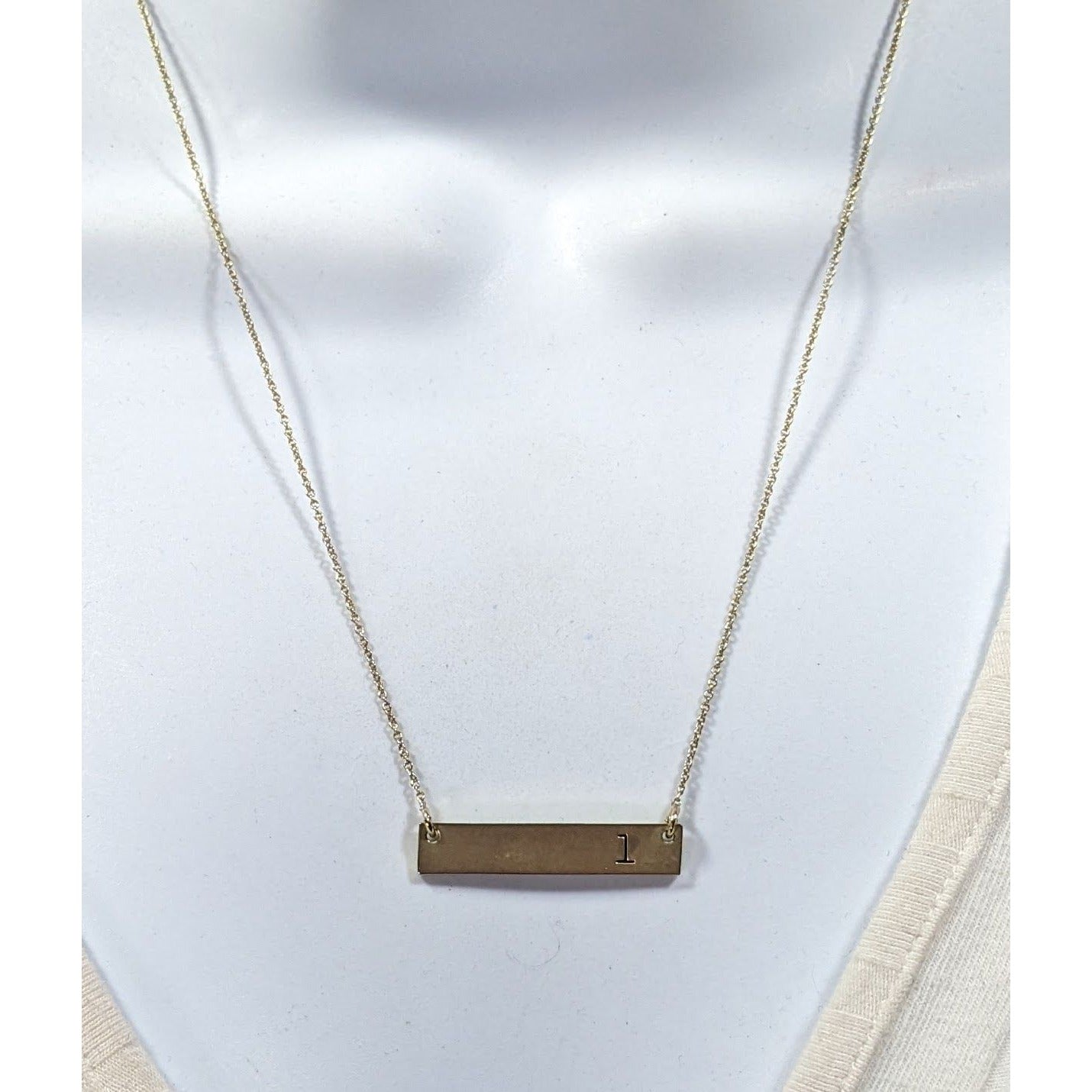 Simple Elegant Letter L Initial Gold Tone Pendant Necklace