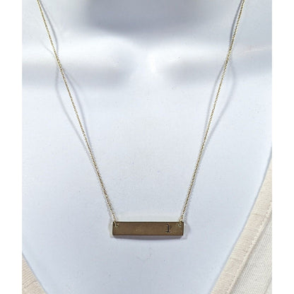Simple Elegant Letter L Initial Gold Tone Pendant Necklace