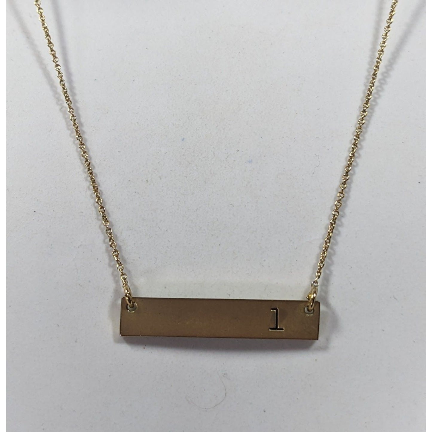 Simple Elegant Letter L Initial Gold Tone Pendant Necklace