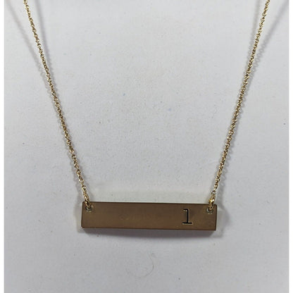 Simple Elegant Letter L Initial Gold Tone Pendant Necklace