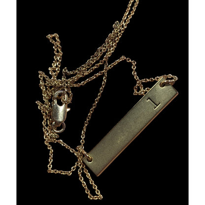 Simple Elegant Letter L Initial Gold Tone Pendant Necklace