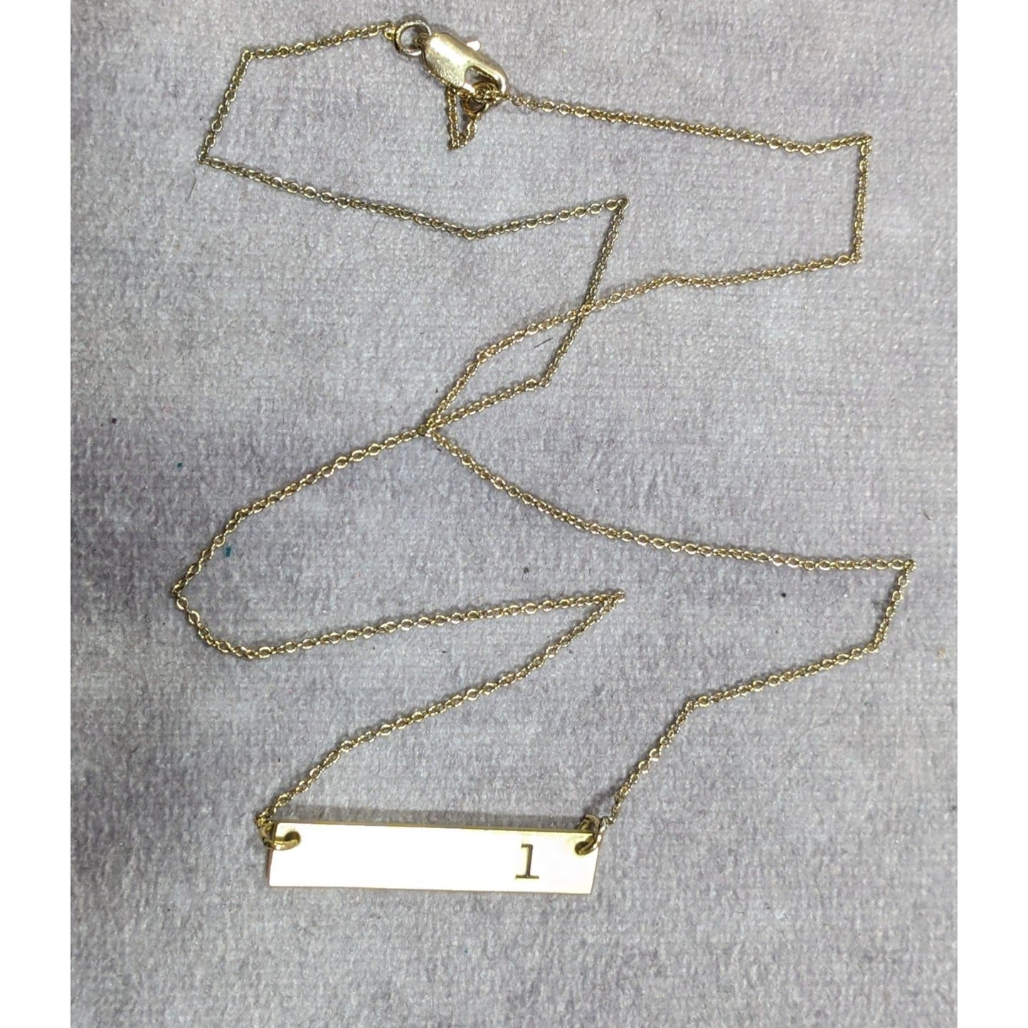 Simple Elegant Letter L Initial Gold Tone Pendant Necklace