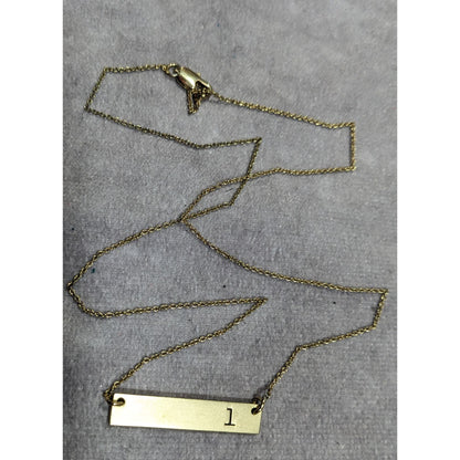 Simple Elegant Letter L Initial Gold Tone Pendant Necklace