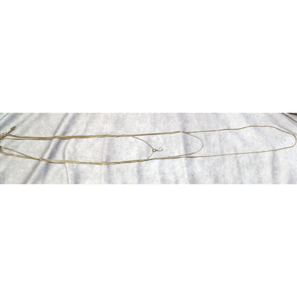 Elegant Triple Layer Gold Tone Snake Chain Necklace With Teardrop Accent