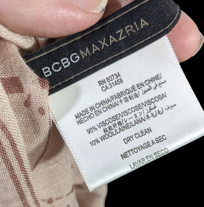 BCBGMaxAzria Bare Pink Constellation Print Scarf Wrap