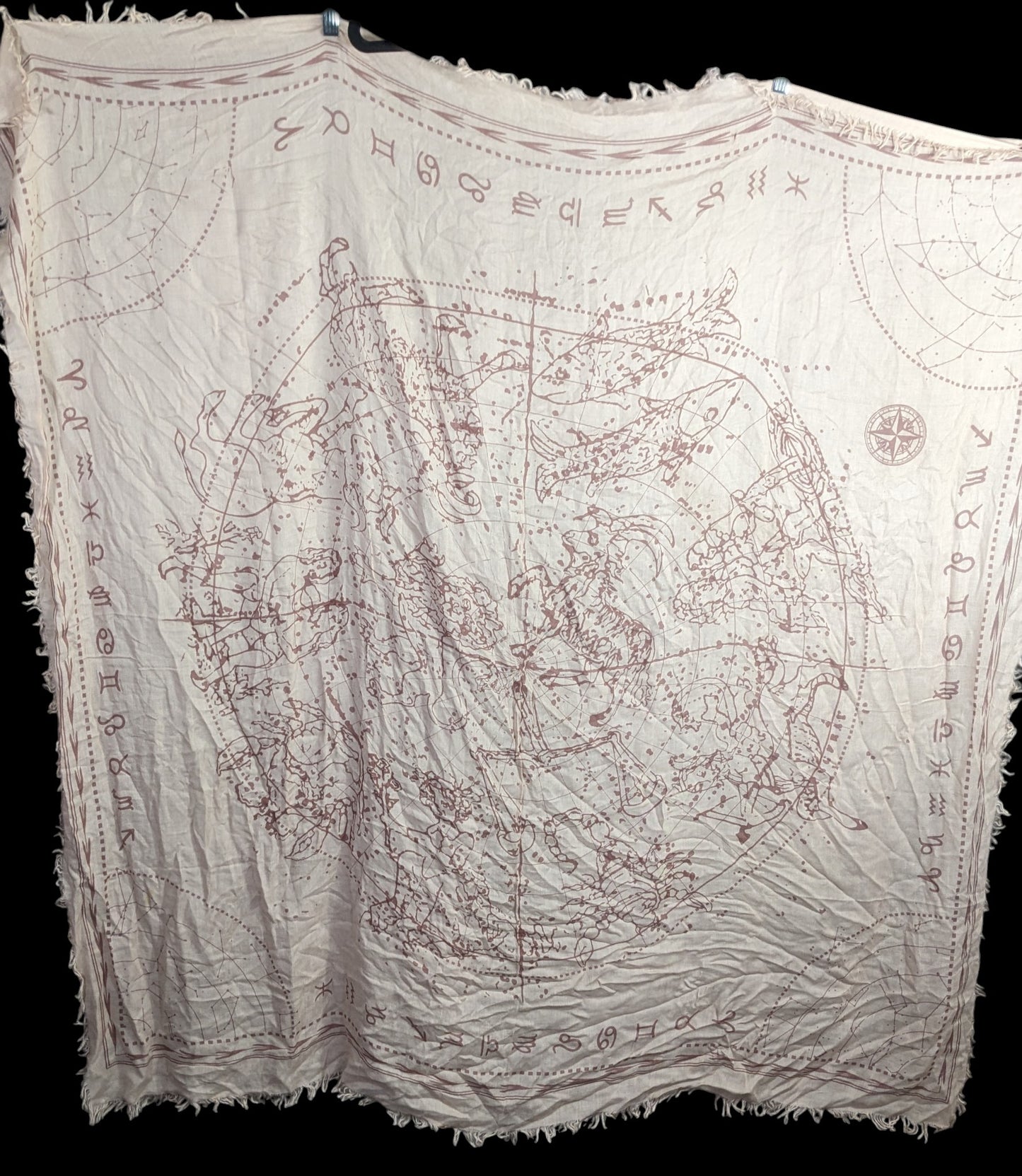 BCBGMaxAzria Bare Pink Constellation Print Scarf Wrap