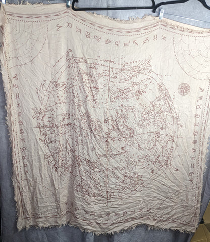 BCBGMaxAzria Bare Pink Constellation Print Scarf Wrap