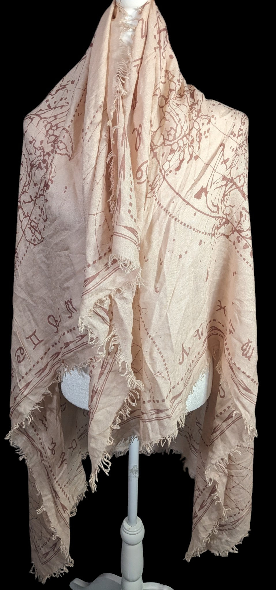 BCBGMaxAzria Bare Pink Constellation Print Scarf Wrap