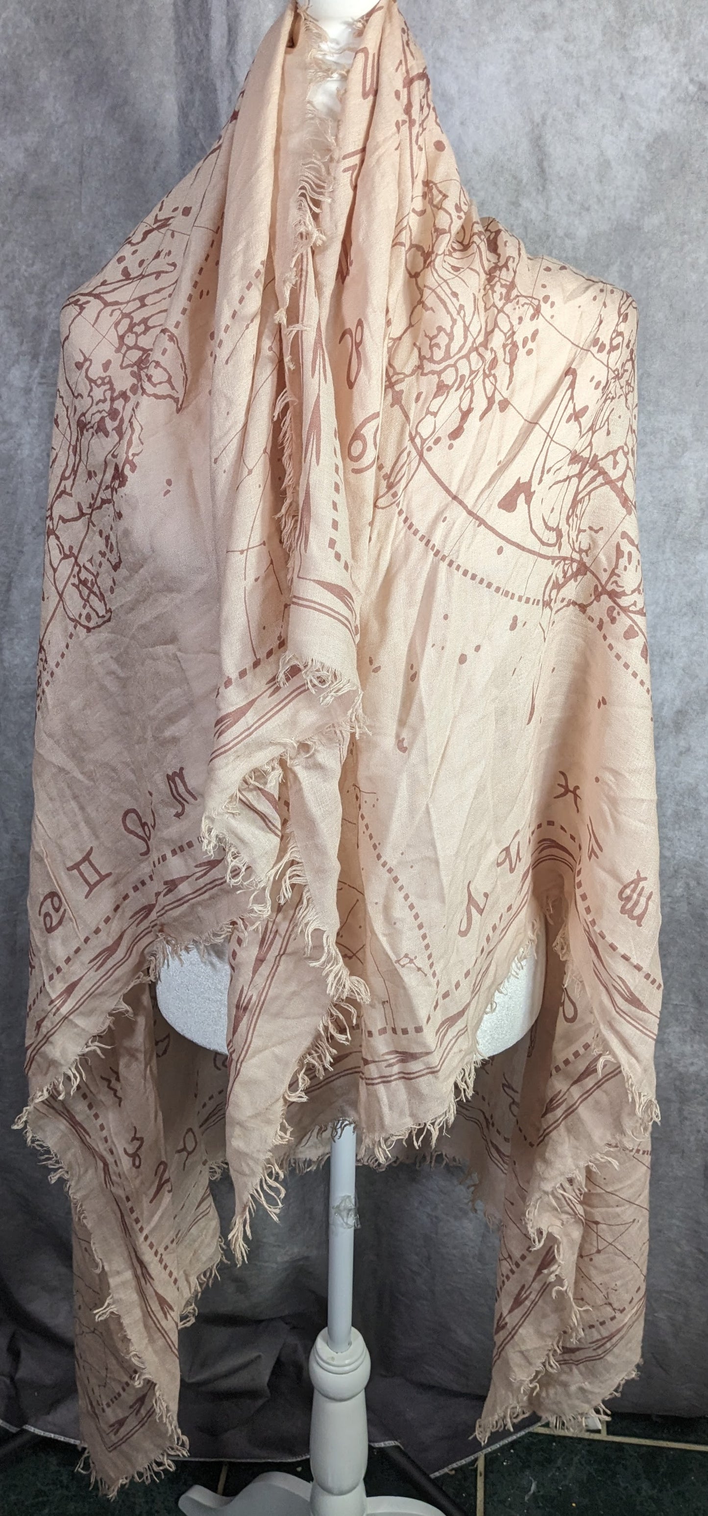 BCBGMaxAzria Bare Pink Constellation Print Scarf Wrap