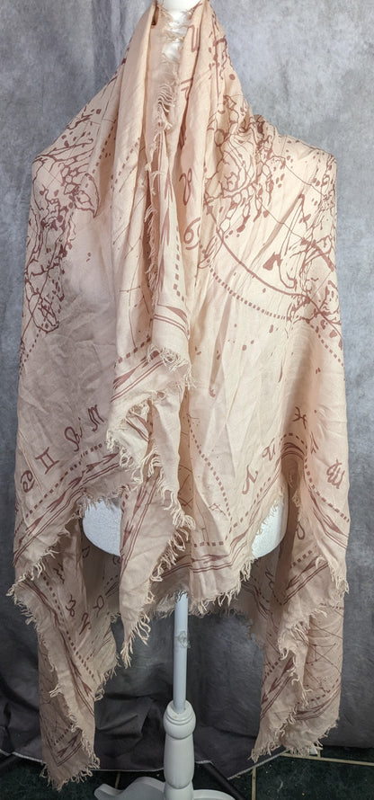 BCBGMaxAzria Bare Pink Constellation Print Scarf Wrap