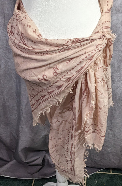 BCBGMaxAzria Bare Pink Constellation Print Scarf Wrap