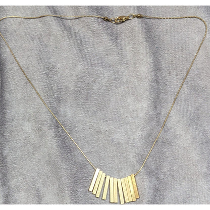 Modern Elegant Key Fringe Gold Tone Necklace