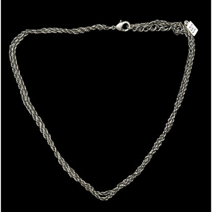 V&I Casual Layered Silver Tone Chain Necklace
