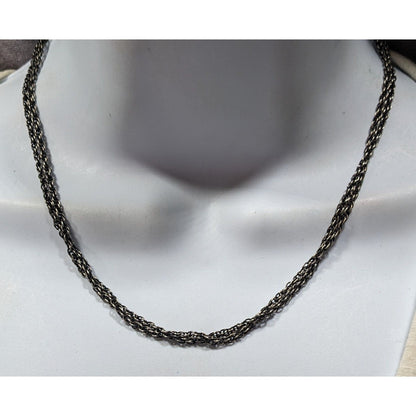 V&I Casual Layered Silver Tone Chain Necklace