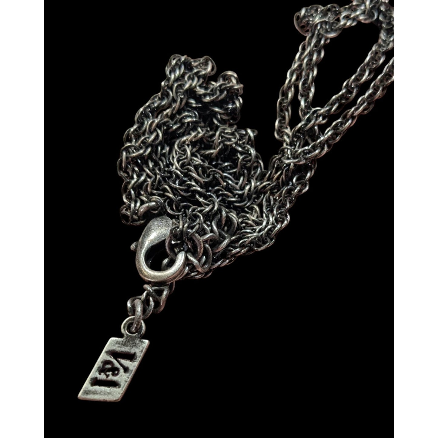 V&I Casual Layered Silver Tone Chain Necklace