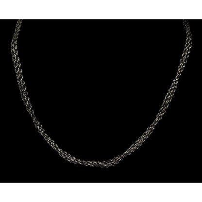 V&I Casual Layered Silver Tone Chain Necklace