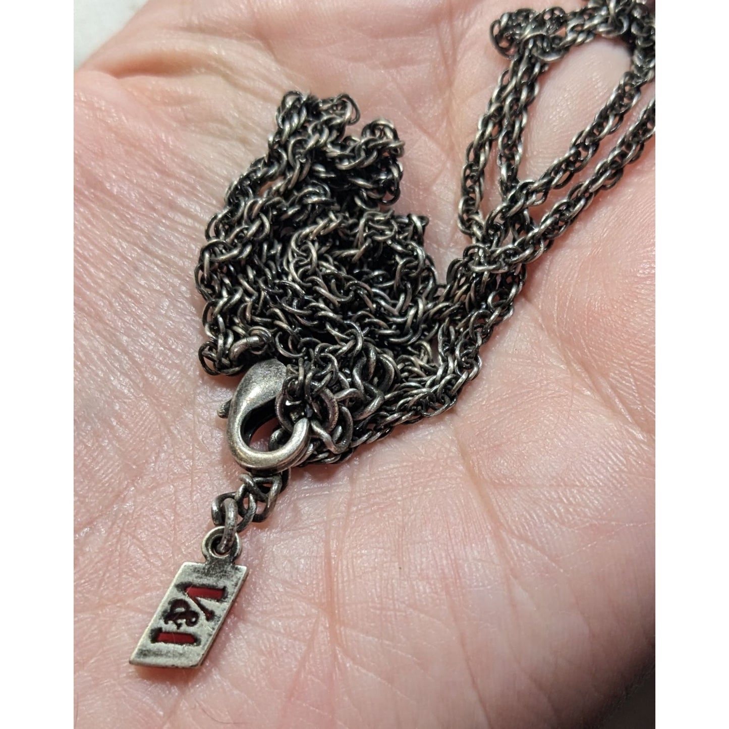 V&I Casual Layered Silver Tone Chain Necklace