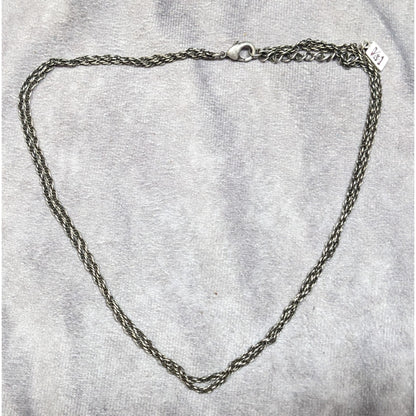 V&I Casual Layered Silver Tone Chain Necklace