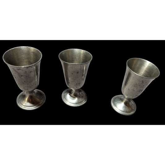 Vintage Revere Pewter Mini Goblet Set (3)